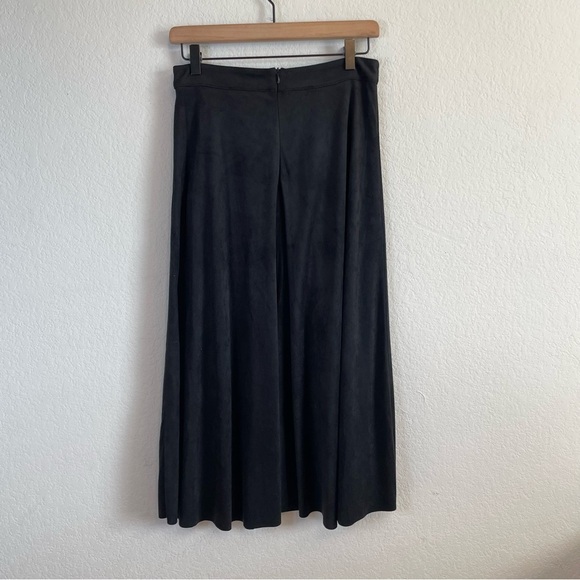 Zara Black Suede Long Maxi Skirt Size Medium - Picture 5 of 9